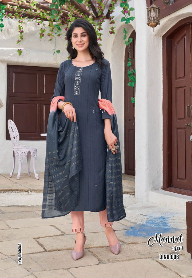 Mannat 1 Fancy Festive Wear Designer Kurti Bottom With Dupatta Collection